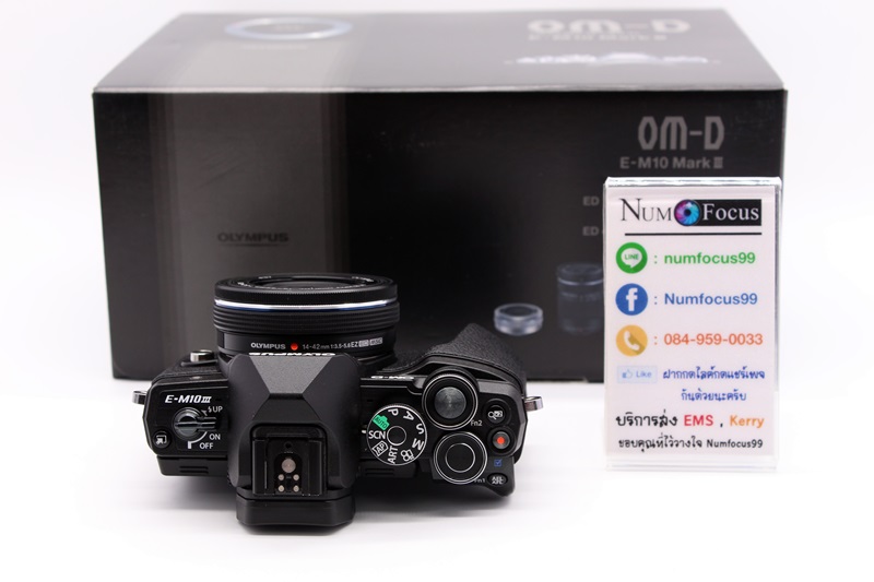กล้อง Olympus OM-D E-M10 Mark III เลนส์ 14-42mm สีดำ ประกัน หมดแ้ว ซัตเตอร์ 4พัน สภาพสวย เมนูภาษาไทย อุปกรณ์ครบยกกล่อง